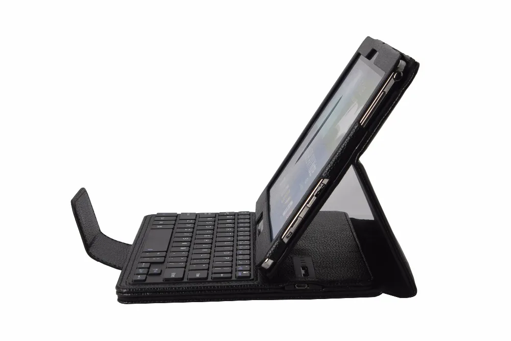  Litchi Pattern Leather Removable Wireless Bluetooth Keyboard Case Cover for Samsung Galaxy Note 10.