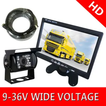 

CCD Reversing Camera 4Pin Waterproof Night Vision+ 7" LCD Monitor Caravan Rear View Kit