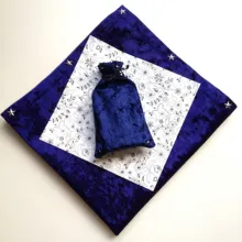 65x65 см синий/фиолетовый/черный/темно-синий бархат Таро скатерть флокирование ткань пентаграмма стиль настольная игра, карты Таро