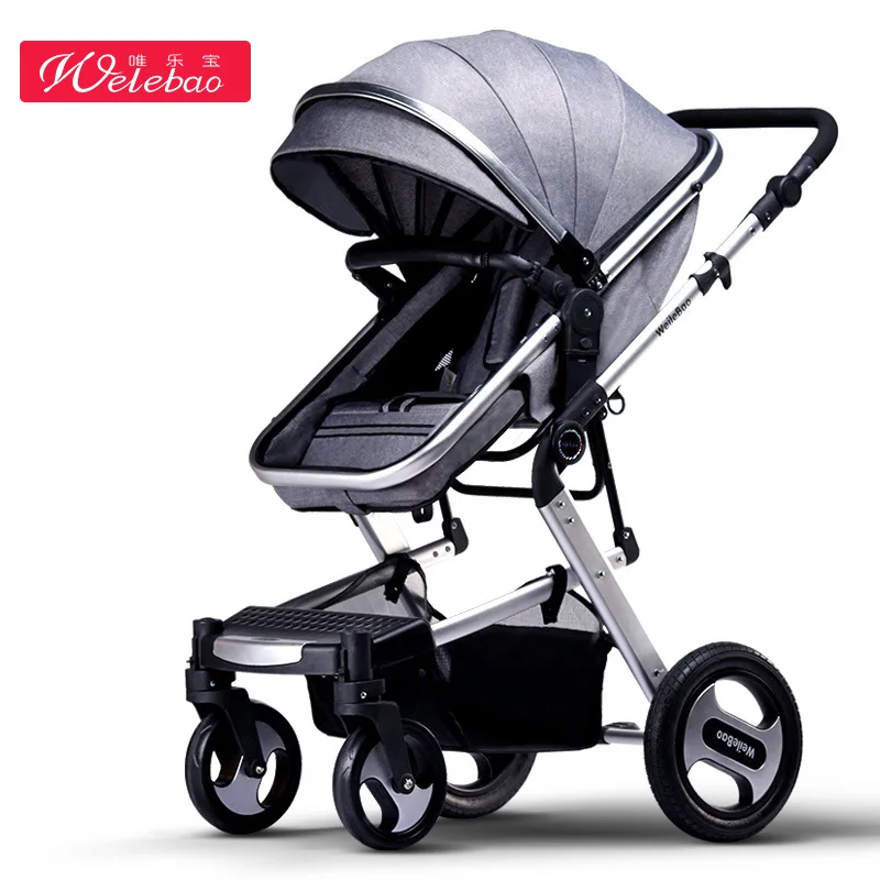 

High Landscape Baby Stroller luxury 2 in 1 stroller Can Sit And Lay Four-wheel Shock Absorber Easy To Fold Two-way Conversion