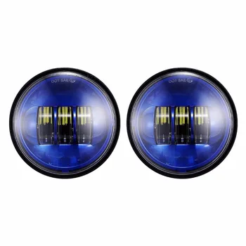

2X 4-1/2" 4 inch Blue LED Auxiliary Spot Fog Passing Light Lamp For Harley Davidson Motorcycle