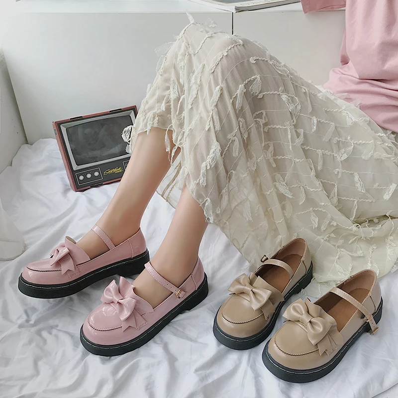 

Small leather shoes female British wind 2019spring and autumn new Korean version of the cute student wild soft sister flat shoes