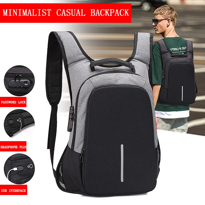 Мужские многофункциональные рюкзаки с зарядкой от usb 15,6 дюймов, рюкзаки для ноутбука для подростков, рюкзак для путешествий, модный мужской рюкзак Mochila