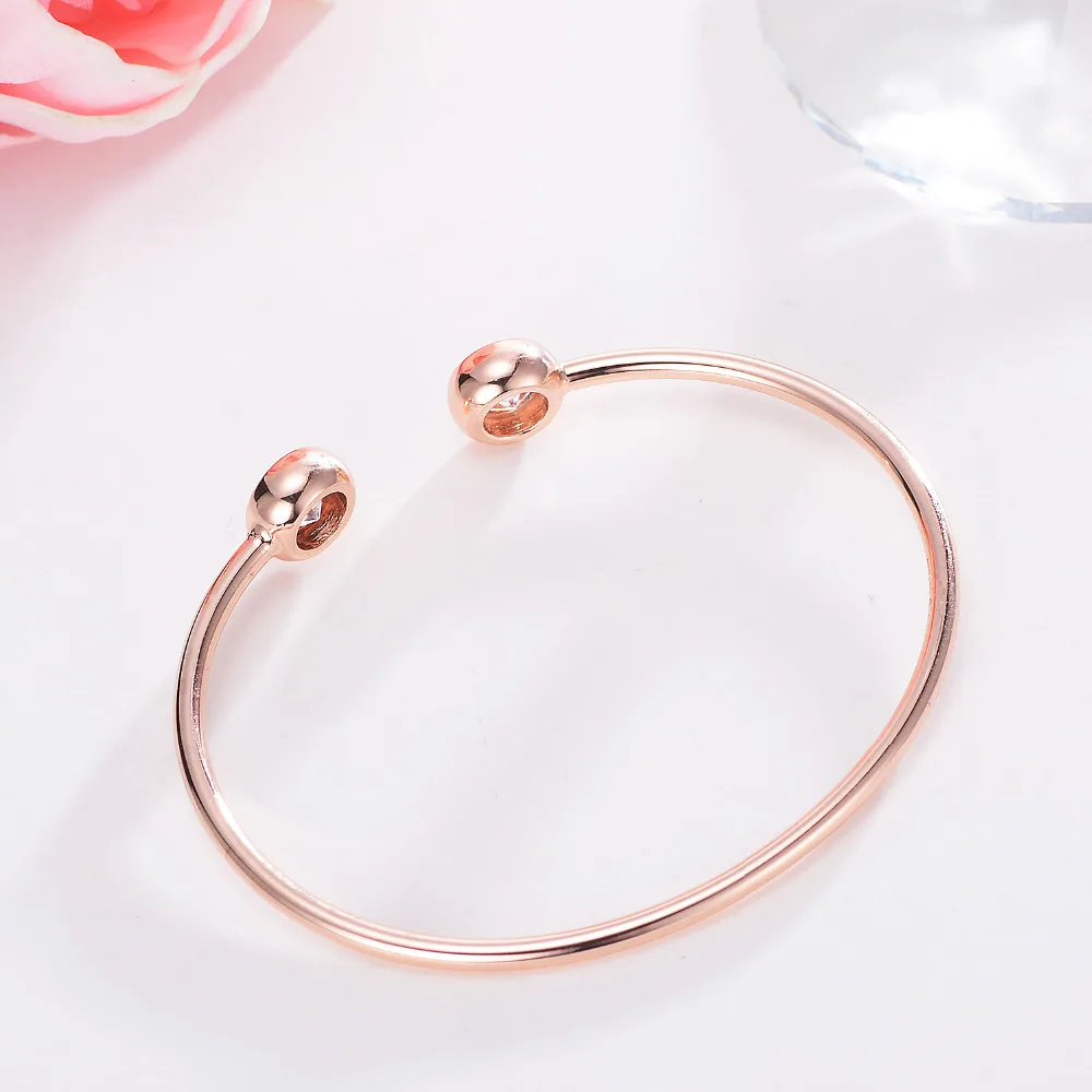 Популярный женский браслет из розового золота и нержавеющей стали, браслет топ бренда, ювелирные изделия высокого качества
