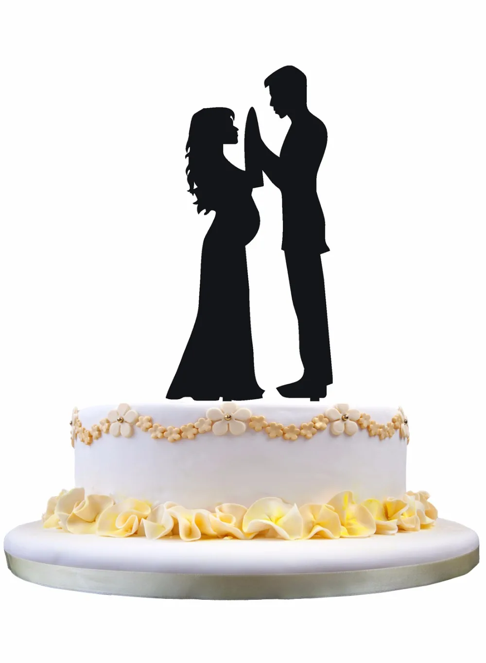 Meijiafei Pregnant Bride Groom Wedding Cake Topper In Cake
