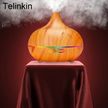 

Telinkin300ml Aroma Essential Oil Diffuser Ultrasonic Air Humidifier Wood Grain cool mist maker with 7 Color LED Lights for home