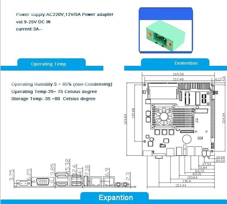 Материнская плата 170*170 Mini ITX с поддержкой DDR3 + слот Pcie rPGA 988|rpga 988|socket rpgasocket 988 |