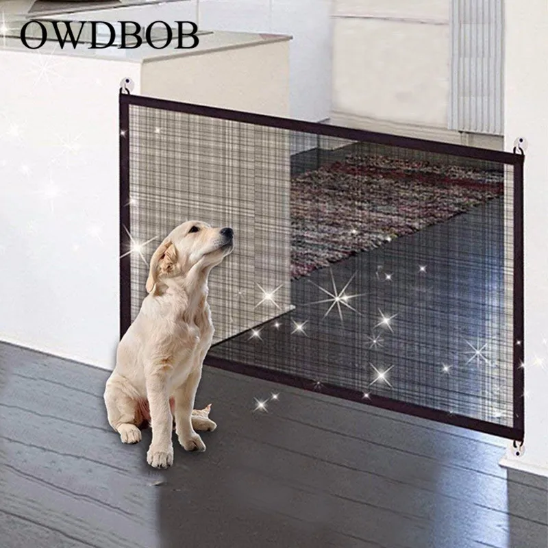 OWDBOB font b Pet b font Dog Fences Magic Gate Folding Safe Guard Dog Safety Enclosure