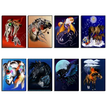 

DIY Diamond Embroidery Animals Horses Full Diamond Painting Cross Stitch Picture of Rhinestones Mosaic Crafts Home Decoration