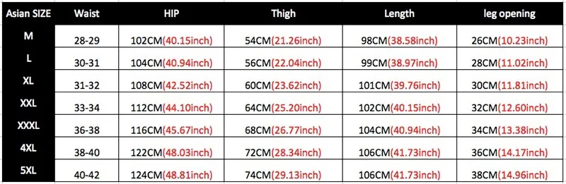size info
