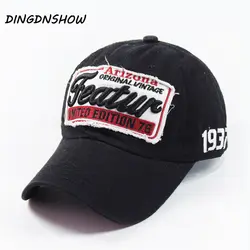 [DINGDNSHOW] 2019 винтаж бейсболка для взрослых хлопок Casquette для мужчин патч буквы бренд хип хоп кепки Gorras Planas летняя шляпа