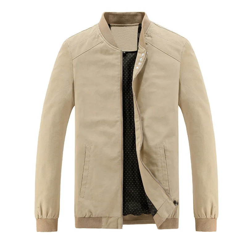 AliExpress Spring and Autumn New Men's Casual Cotton Jacket Men's Stand Collar Jacket Thin Youth Slim Sportswear 5 Colors M-4XL