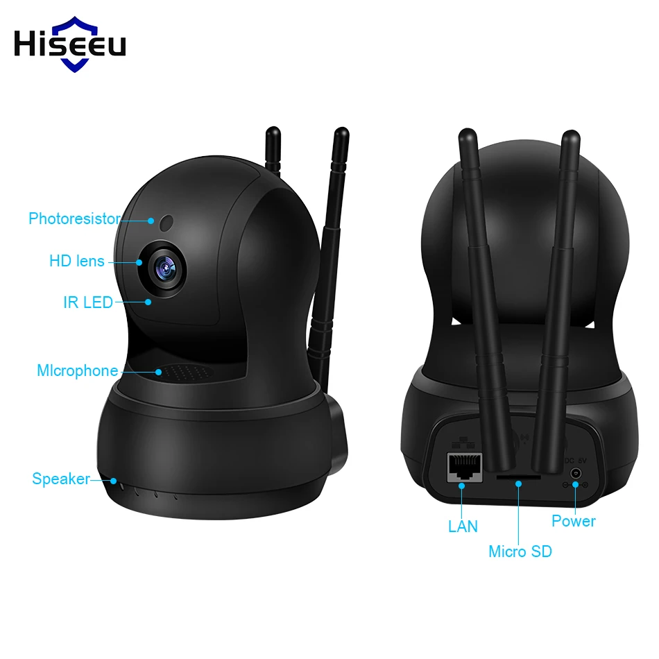 Hiseeu Беспроводная ip камера сетевая мини P HD запись на карту tf 720 домашняя