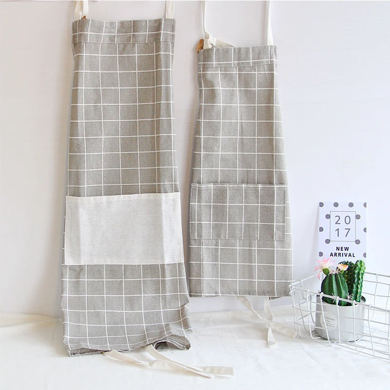 Parent-Child Kitchen Cooking Bib Apron Cotton apron overalls Lady Women Men High-grade Kitchen Apron Cooking Accessory