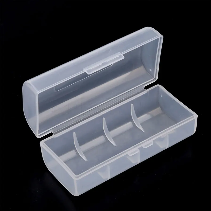 

Kebidumei Hot Plastic Battery Box Case Holder Transparent Color Storage Boxes For 1 X 26650 Rechargeable Battery Holder White