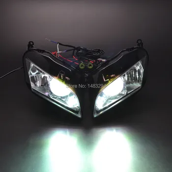 

Custom HID Projector Conversion Headlight White Angel& Purple Demon Eyes Assembled Fit For Honda CBR600RR CBR600 RR 2007-2012