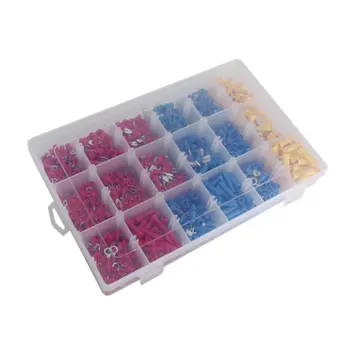

1200Pcs/Set Electrical Wiring Connectors Insulated Crimp Terminals Assortment Wire Terminals Kits with Plastic Case