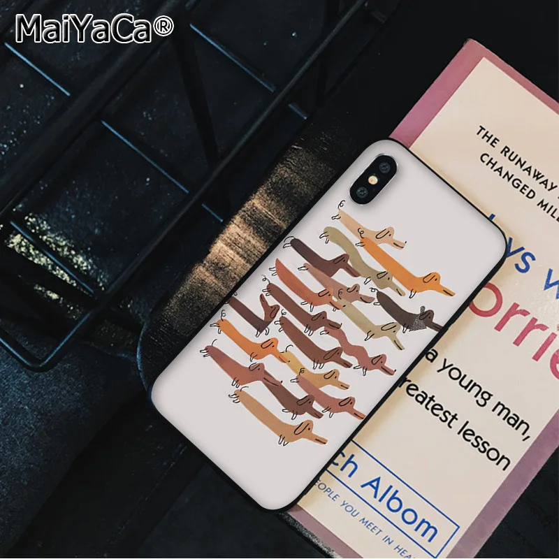 Чехол для телефона MaiYaCa Такса Doxie цветок собака щенок iphone SE 2020 11 pro X XS MAX 66S 7 7plus 8 8Plus