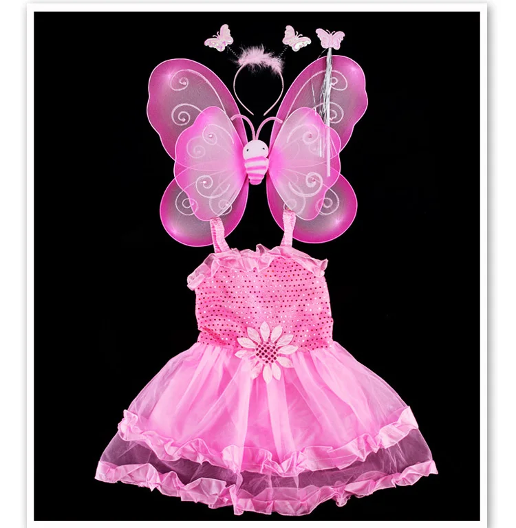 

Toddler Girls Party Dress Girls Clothes Costumes Cartoon Characters Butterfly Fairy Vestido Lolita Cosplay Kids Customes Girl