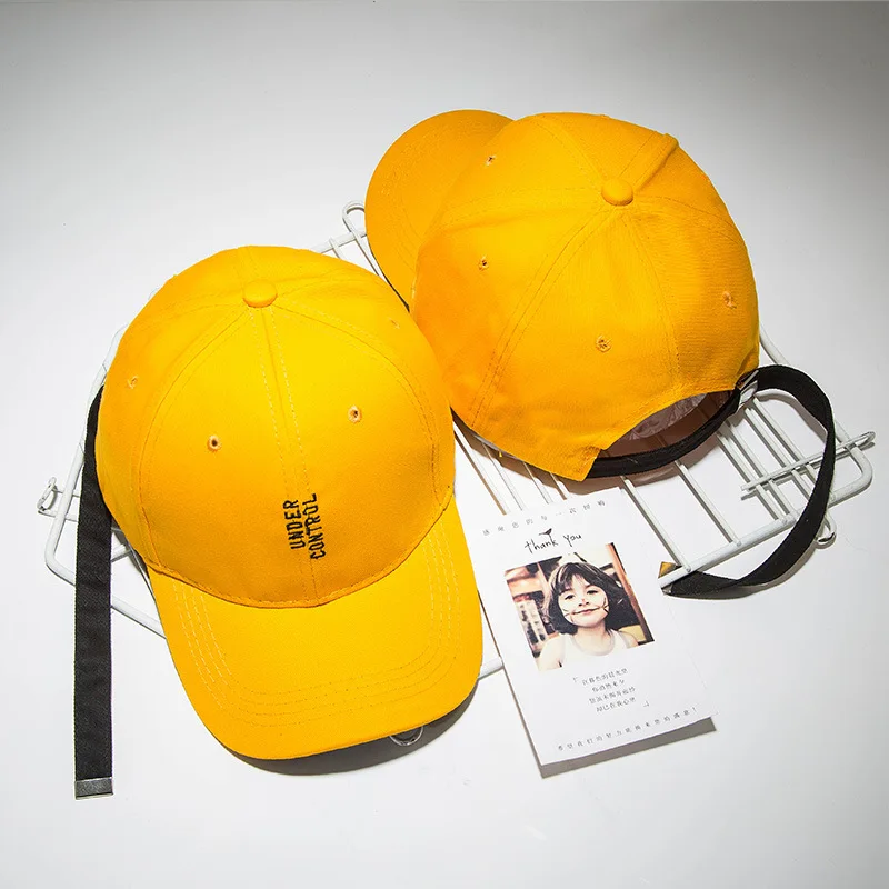 

2019 Yellow Baseball Cap Women Men Rapper Hip Hop Caps Dad Hat Men Casual Caps Cotton Unisex Hats bone gorras Embroidery letters