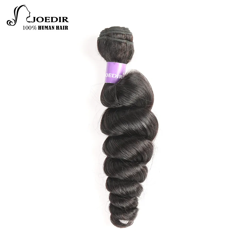JOEDIR Hair Company Brazilian Loose Wave Bundles Natural Color non Remy