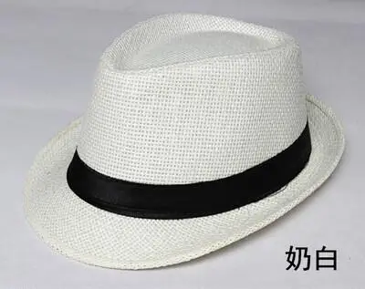 SUOGRY, женская шляпа для мужчин, женская летняя пляжная кепка, шляпа от солнца, женская панама, соломенная, мужской Гангстер Трилби, модный козырек от солнца, Кепка - Цвет: 1