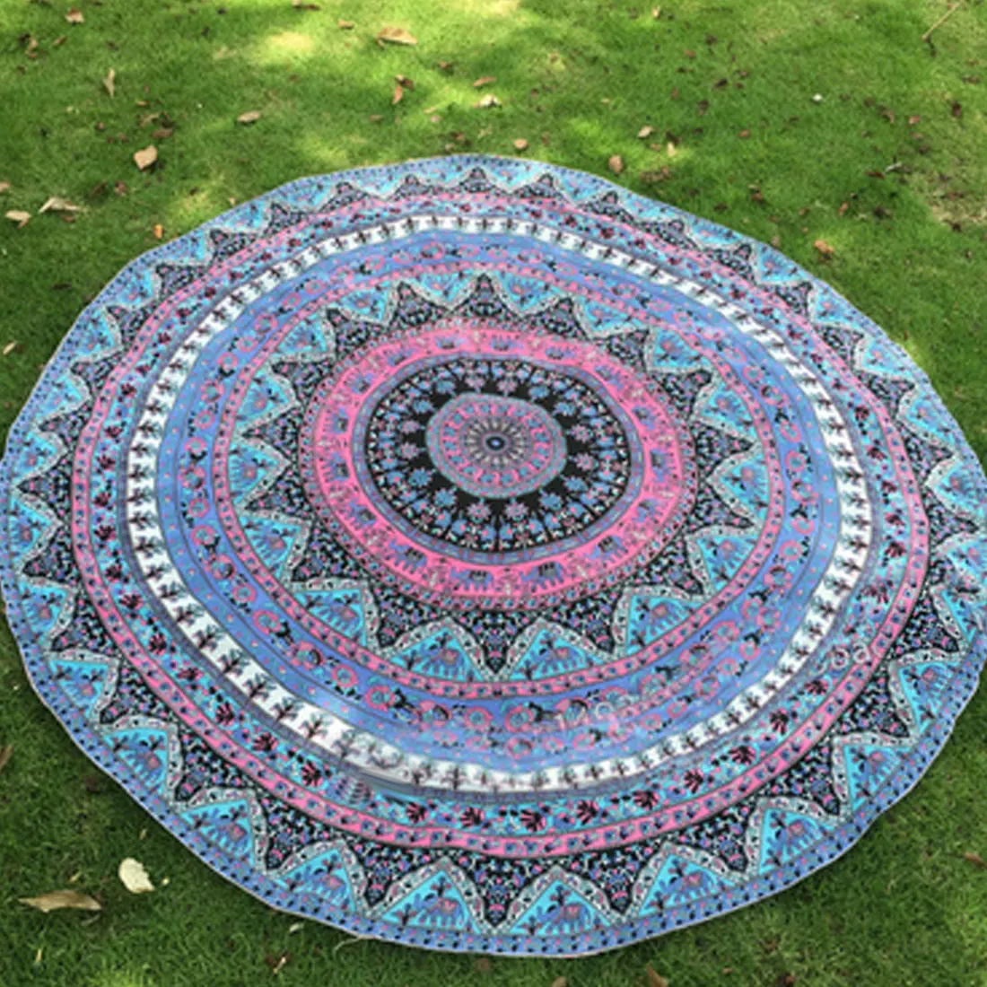 

5 Colors 1PC Mandala Tapestry Beach Towel Sunblock Round Sleeping Cover-Up Blanket Bohemian Yoga Mat Sleeping Pad Tapestry