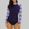 Charmleaks Women Long Sleeve Rashguard Floral Print Swimwear Surf Top Running Shirts Rash Guard UPF50+ Beach Wear ► Photo 2/6