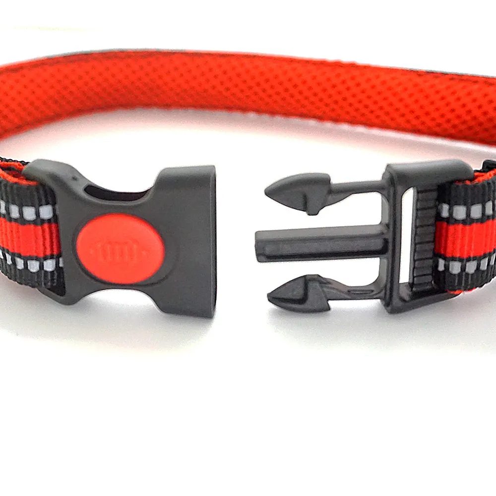 Adjustable Reflective Dog Collars Nylon Mesh Padded Reflective Collar For Dog Training Outdoor MLXL Big Size for Large Dogs (41)