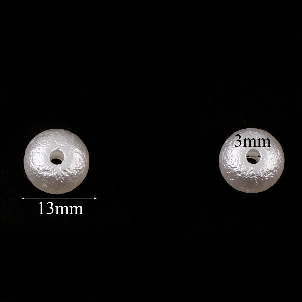 50 г(около 52 шт) 13 мм имитация пластика цвета слоновой кости с отверстием круглые жемчужные бусины для изготовления аксессуаров своими руками