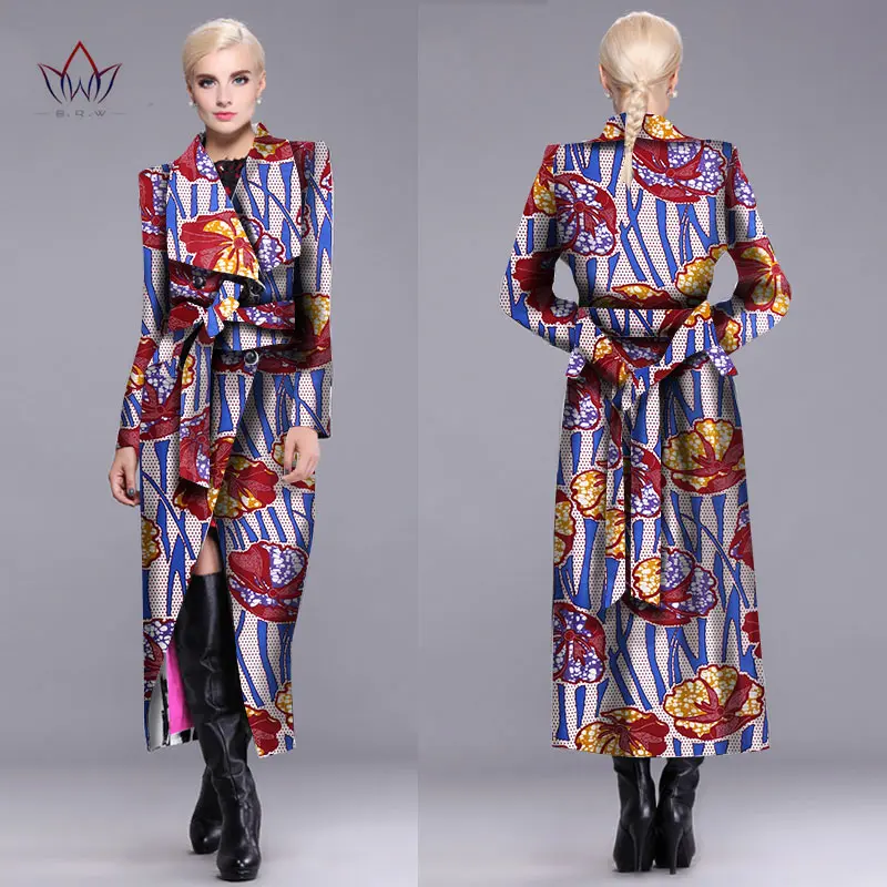 2017 outerwear New African trench coat for women plus size Dashiki Africa Traditional Clothing