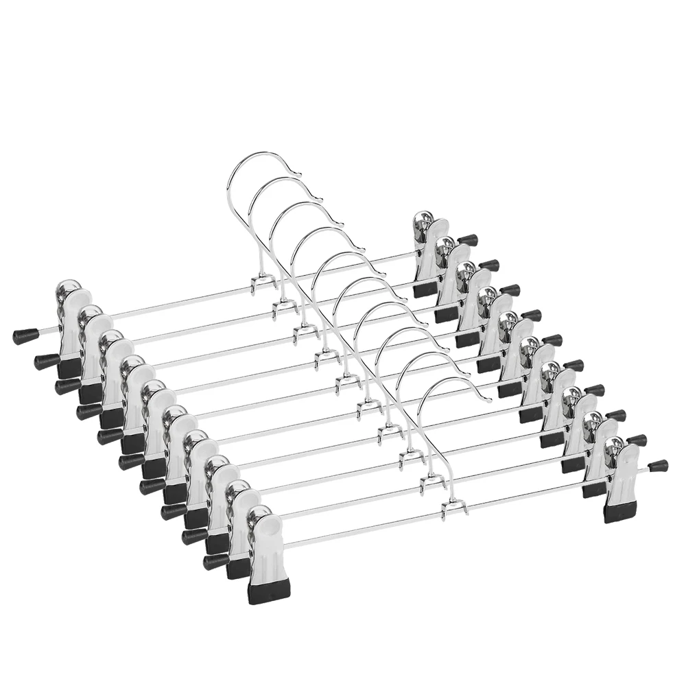 Hangers Stainless Steel Hangers Strong Chrome Pants Skirt Coat with Non