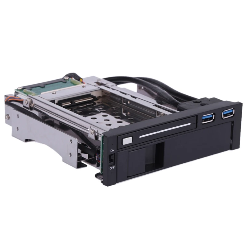  Nuevo Dual Bay 35 pulgadas + 25 pulgadas Sata Iii Disco Duro Hdd Ssd bandeja Caddy móvil interno Ra