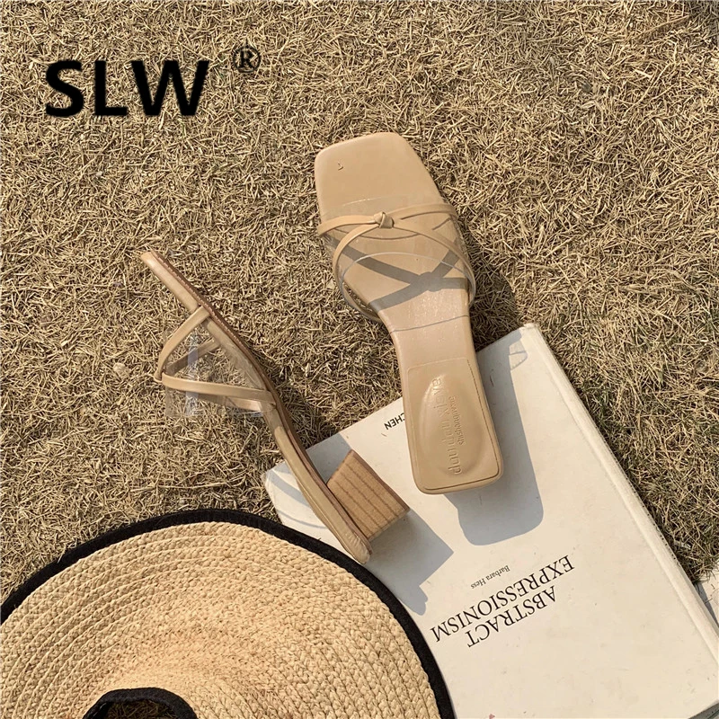 

Rome spring Bling women summer transparent Fabric slipper Slides Flip Flops Sequined Cloth outdoor TPR Low Narrow Band