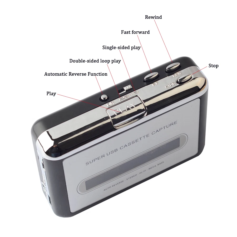 Кассетный ленточный плеер конвертировать в MP3 WAV конвертер кассеты к USB флэш U диск аудио Captuer музыкальный плеер