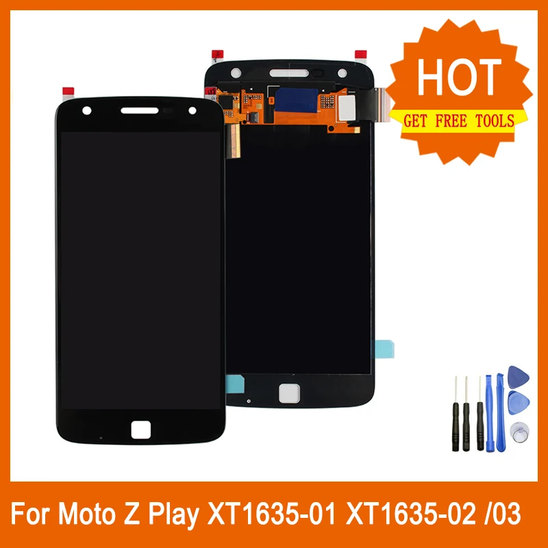 

For Motorola Moto Z Play XT1635-01 XT1635-02 XT1635-03 LCD Display Touch Screen Digitizer Assembly Replacement Parts+ Tools