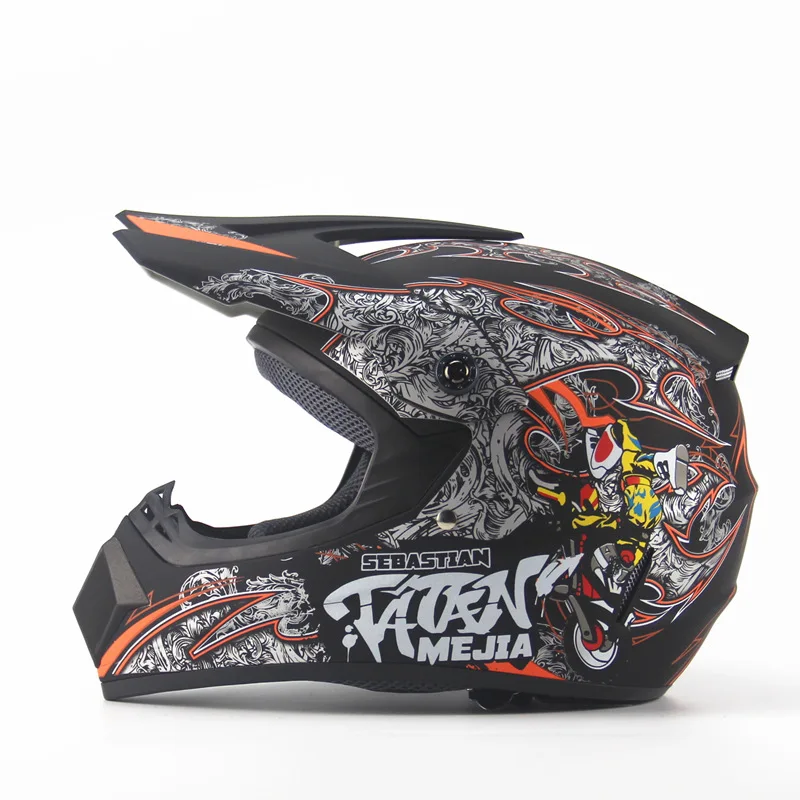 Топ ABS Мотоциклетный мотоциклетный шлем классический велосипедный MTB DH гоночный шлем для мотокросса и спуска на гору велосипедный шлем AHP-225 - Цвет: Matte Black 4