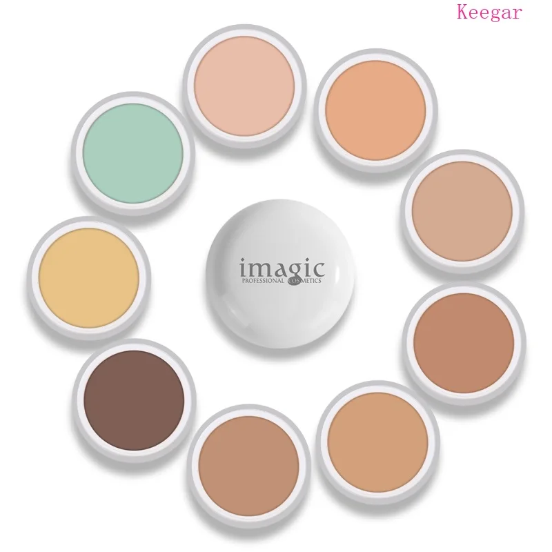 

IMAGIC Natural Herbal Pro Concealer Foundation Cover Face Green Concealer Makeup 10 Color Corrector Concealer Cream