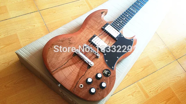 Best price at $323 Cheap free shipping SG 400 Custom Shop Ebony fingerboard electric guitar one piece neck one piece body