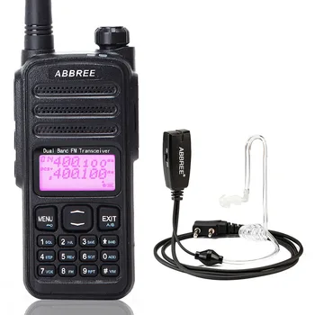 

ABBREE AR-52 Cross Band Repeater Duplex Work Mode Dual Band Dual Receiving 2-PTT Walkie Talkie 2 Way Radio + Acoustic Headset
