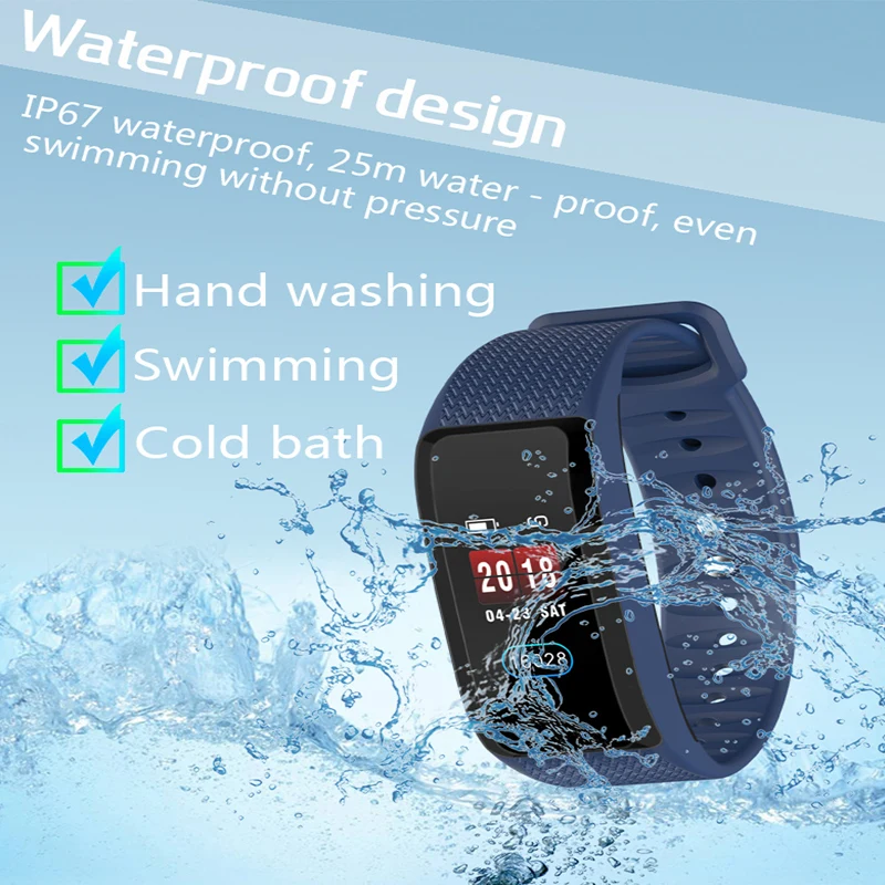 

2019 smart bracelet fitness tracker Smart wristband Waterproof Color Screen Heart Rate Blood Pressure monitor for Android IOS