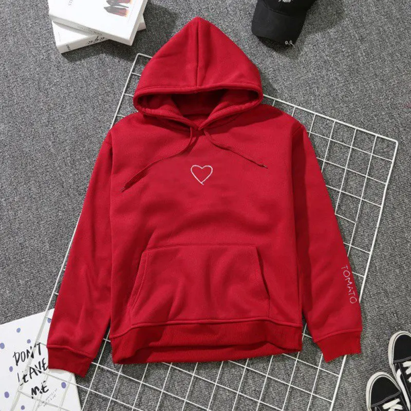

Fsdhion Autumn Winter Fleece Harajuku Print Pullover Thick Loose Women Hoodies Sweatshirts Female Casual Coat F2