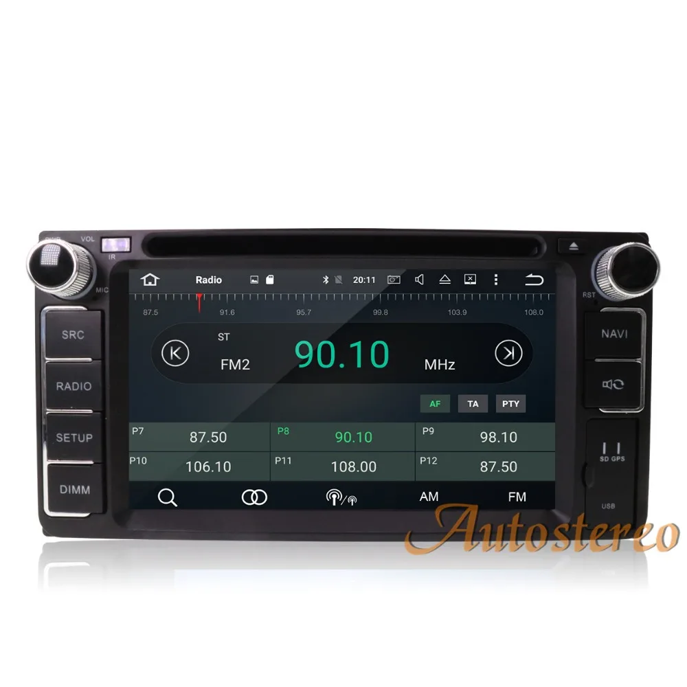 Discount Pure Android8 8 core Android7 Car DVD Player GPS Navigation Multimedia For Toyota Most of 2DIN 200*100 Radio Stereo Auto Unit 5
