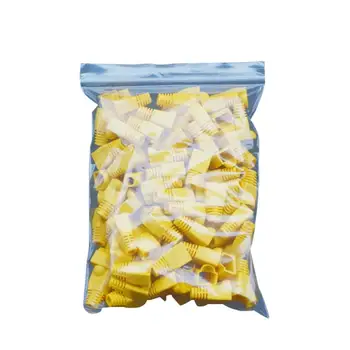 

100Pcs RJ-45 Adapter Cap for 0.6mm Ethernet Network Cable Connector Plugs RJ45 Cat5 CAT6 Cover Cap Socket Boots Cap Head