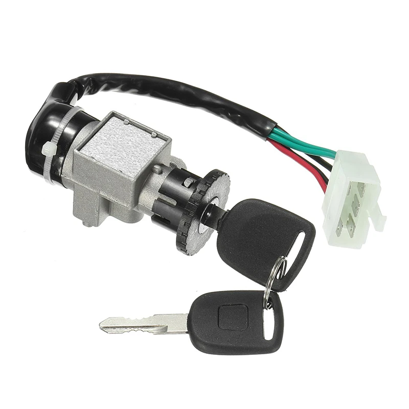 

Motorcycle Ignition Switch Key Lock Gas Tank Cap Set For GY6 50cc Metal Plastic Silver Black