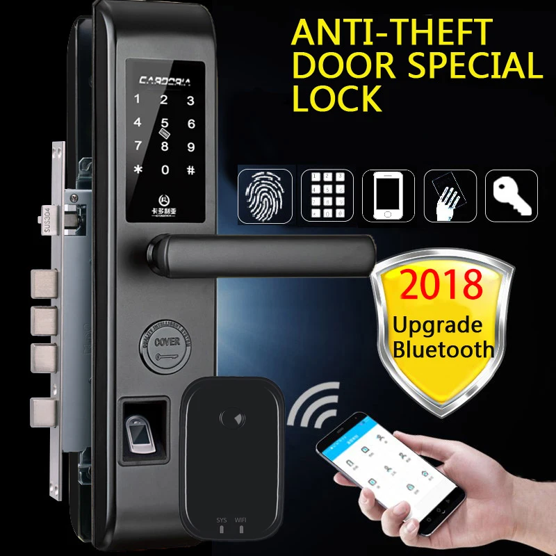 App Remote Control Bluetooth Gateway Doorlock Fingerprint Password Lock