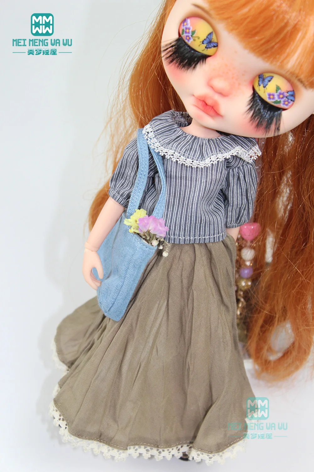 1PCS Blyth doll clothes fashion floral small shirt, casual dress for 28-30cm Blyth Azone OB22 OB24 doll accessories
