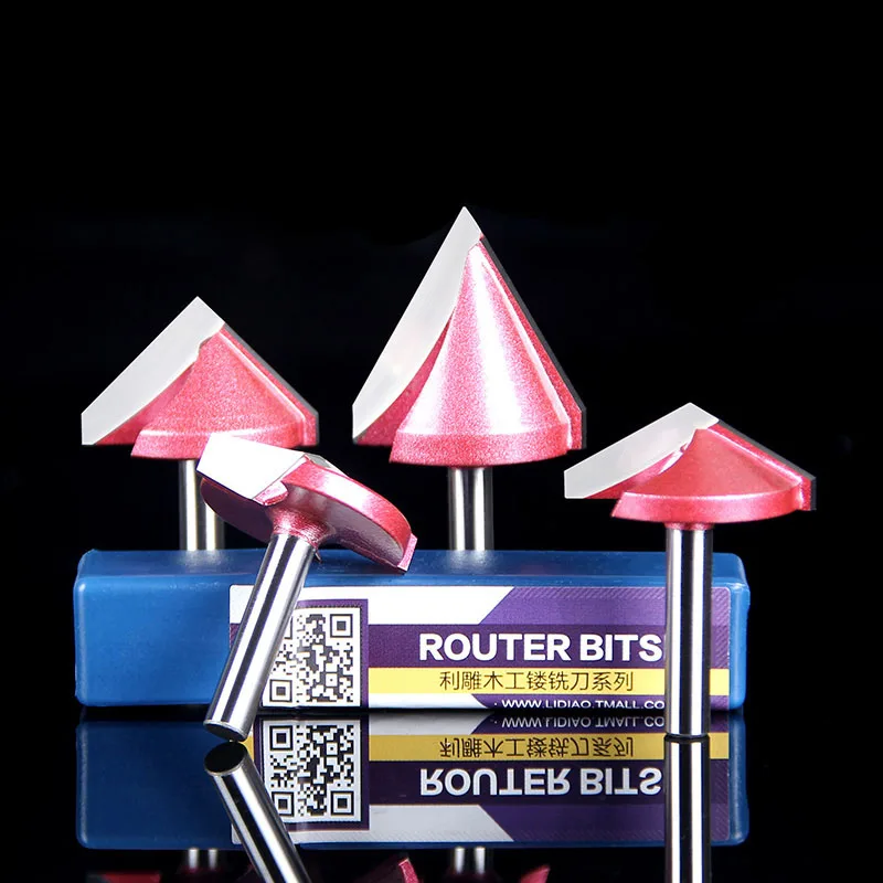 1PCS 3D Wood Making Router CNC Engraving Sharp V Groove Bit End Mill