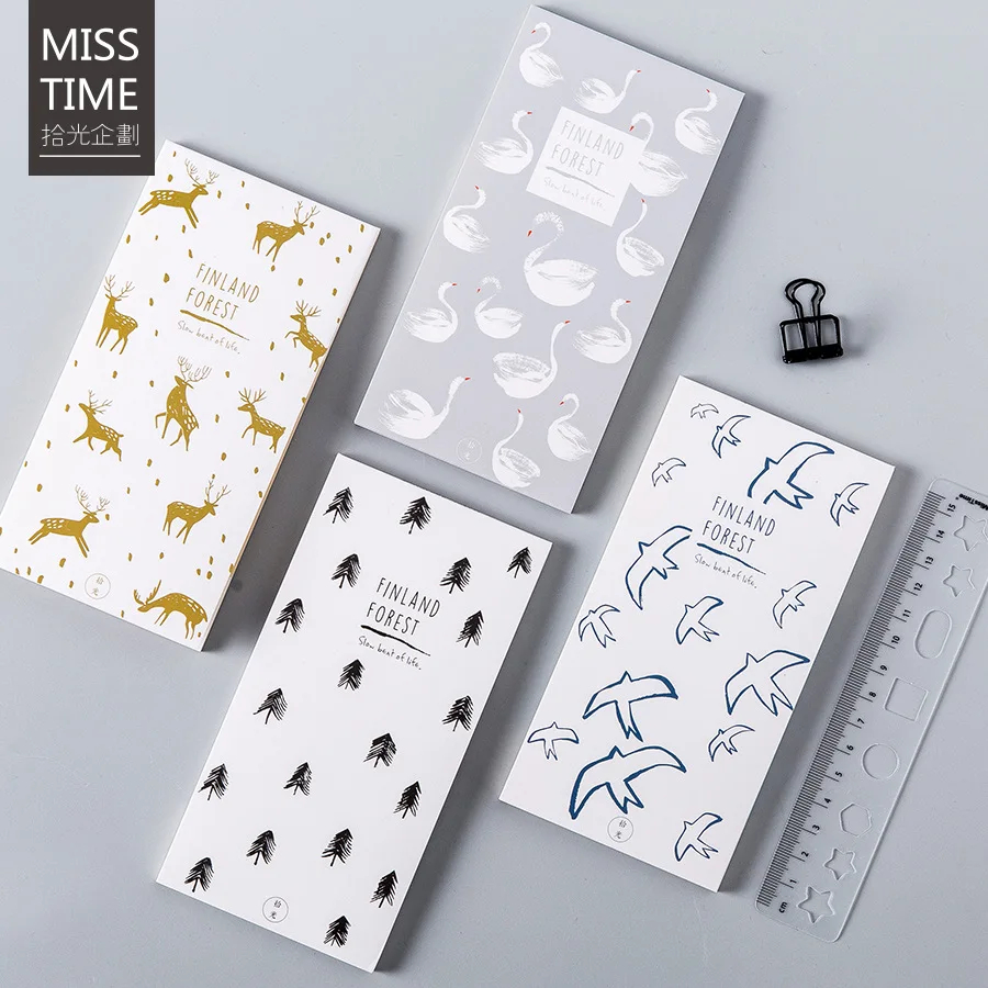 

Finland Forest Series Can Tear Sticky Note Stationery Memo Pad Daily Plan Office School Supplies