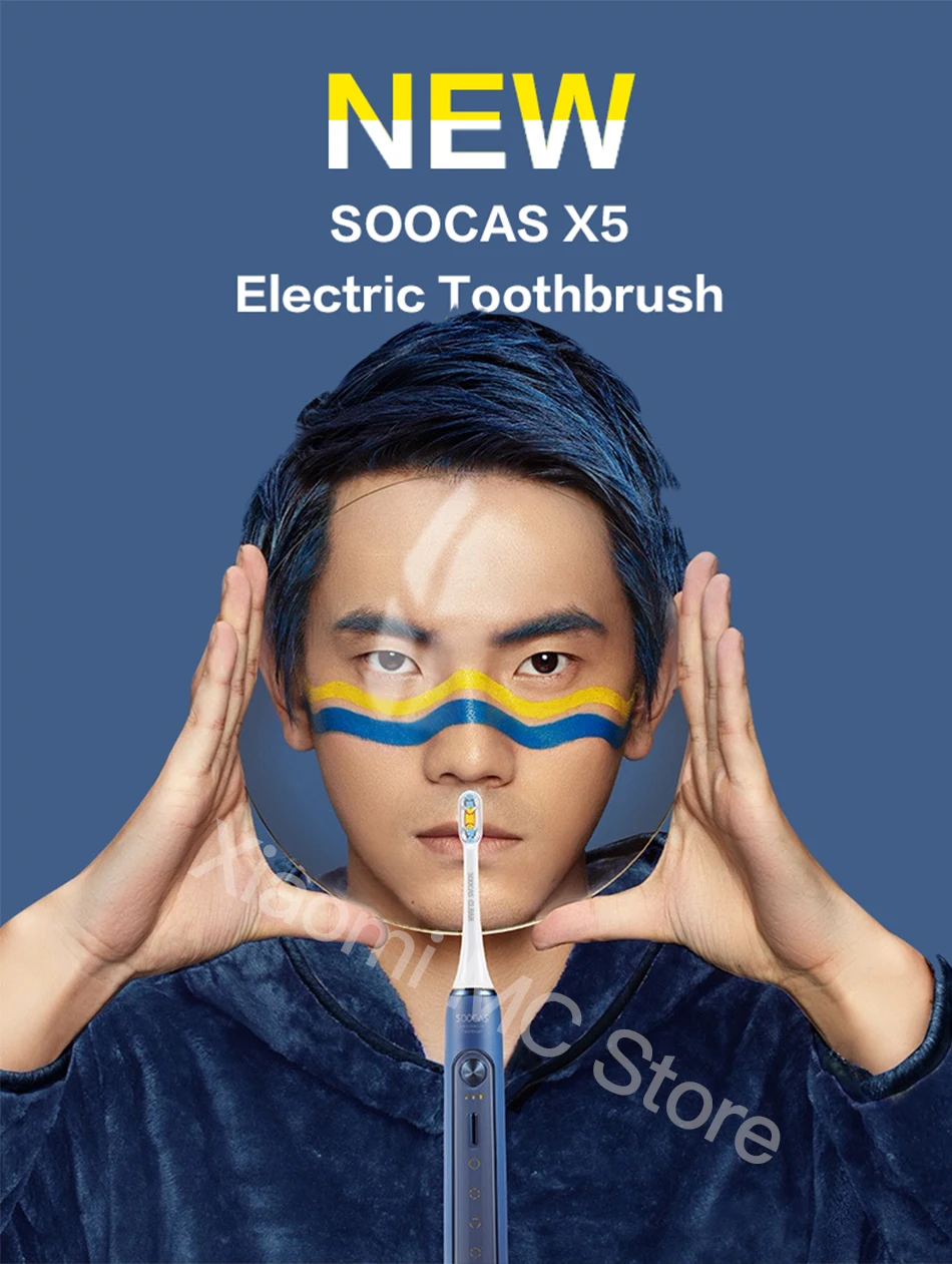 Xiaomi Mijia sonic Электрический Зубная щётка Soocas X3/X5 Модернизированный взрослых Водонепроницаемый ультразвуковая Автоматическая Зубная щётка USB Перезаряжаемые